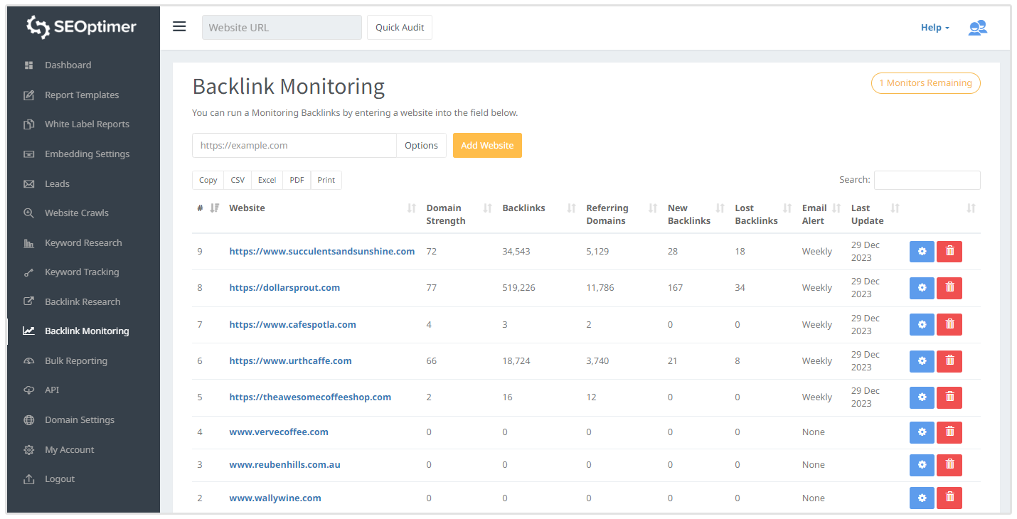 monitor backlinks kontrol paneli